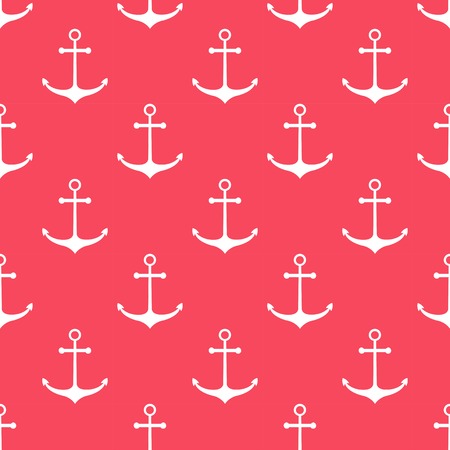 Seamless nautical pattern with anchors. Design element for wallpapers, baby shower invitation, birthday card, scrapbooking, fabric print etc.のイラスト素材