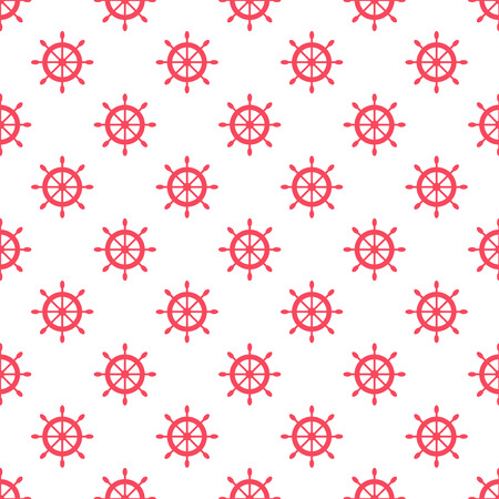 Seamless nautical pattern with ship wheels. Design element for wallpapers, baby shower invitation, birthday card, scrapbooking, fabric print etc.のイラスト素材