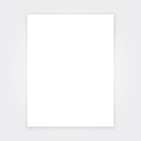 Blank paper flyer mock up format A4. Branding template with place for caption. Corporate identity presentation. Vector illustration.のイラスト素材