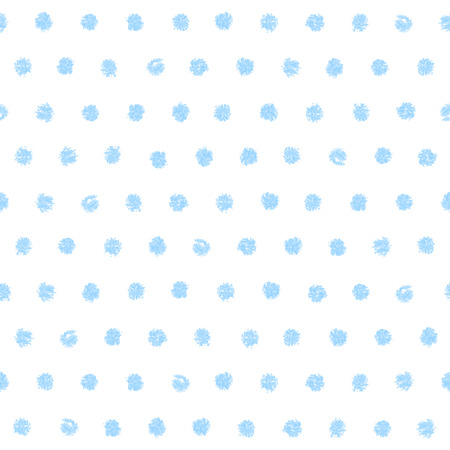 Polka dot seamless pattern. Hand painted oil pastel crayon. Vintage baby blue color. Design element for printables, wallpapers, baby shower invitation, birthday card, scrapbooking, fabric print etc.のイラスト素材