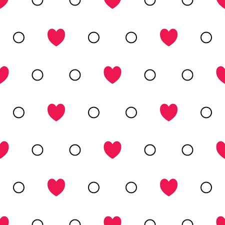Seamless hearts pattern. Design element for wallpapers, web site background, baby shower or wedding invitation, birthday or Valentines Day card, scrapbooking, fabric print etc.のイラスト素材
