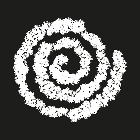 Spiral symbol hand painted with chalkのイラスト素材