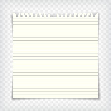 Blank lined note book page with torn edgeのイラスト素材