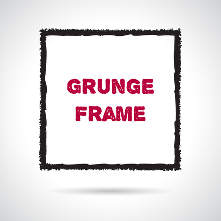 Grunge square hand drawn with crayonのイラスト素材