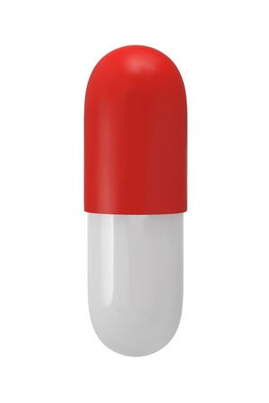 Red and white casule pillのイラスト素材