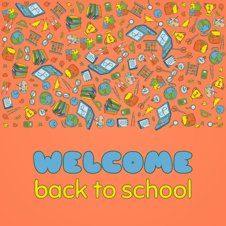 Back to School posterのイラスト素材