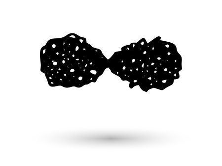 Infinity symbol hand drawn with ink brushのイラスト素材