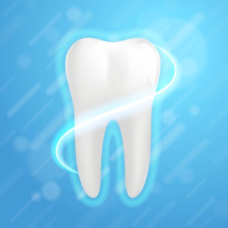 White molar tooth poster templateのイラスト素材
