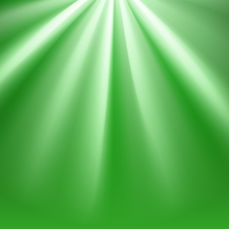 Green polar rays with flare. Glaring effect with transparency. Vector illustrationのイラスト素材
