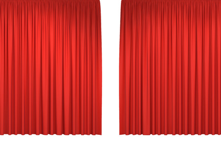 Red stage curtainsのイラスト素材