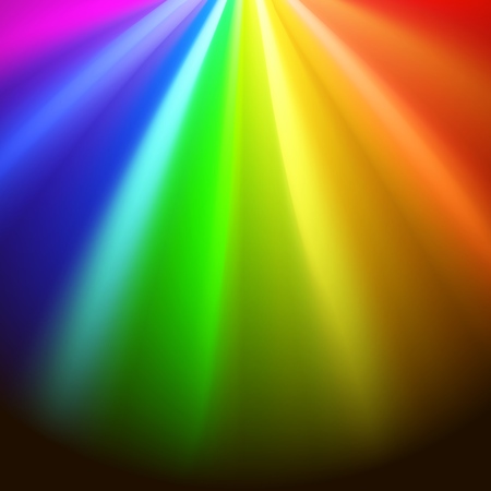 Colorful rainbows raysのイラスト素材