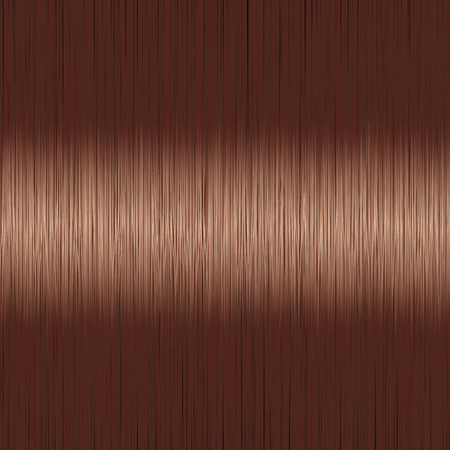 Realistic brown brunette straight hair background with glossy shiny detail. Vector illustration.のイラスト素材