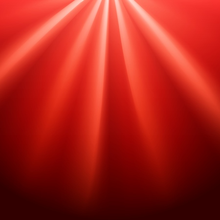Red rays flare on black background with glaring effect and transparency. Vector illustrationのイラスト素材