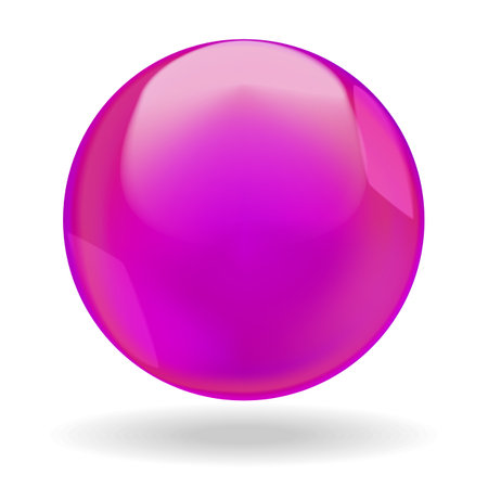 Red shiny bubble or round drop isolated on white backgroundのイラスト素材