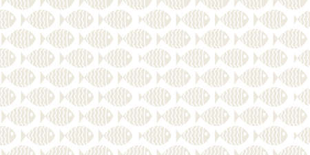 Nautical seamless pattern with swimming cartoon fish. Vector illustrationのイラスト素材