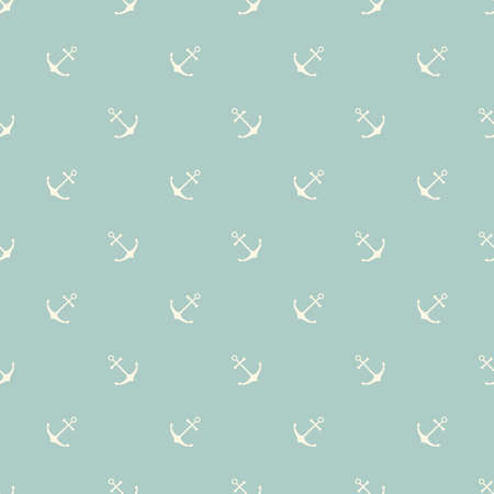 Nautical seamless pattern with geometric ship anchorsのイラスト素材