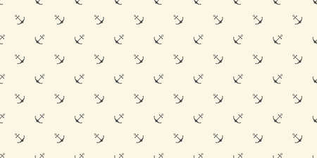 Nautical seamless pattern with geometric ship anchorsのイラスト素材