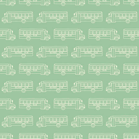 Seamless pattern with school busses, back to school patternのイラスト素材