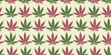 Seamless marijuana background with geometric leaves patternのイラスト素材