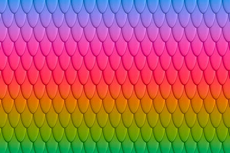 Abstract rainbow fish scale background. 3D illustration background
