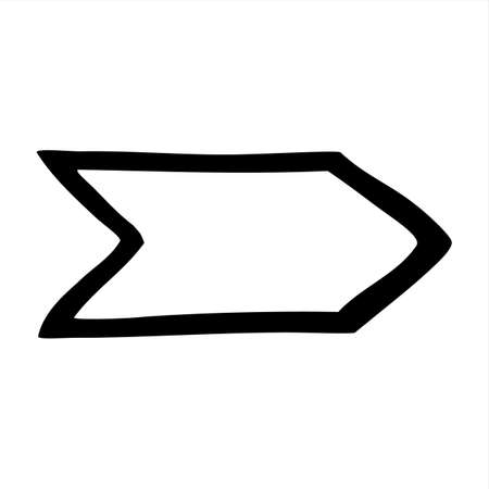 Doodle up arrow symbol hand drawn with thin line. Graphic design element isolated on white background. vector illustrationのイラスト素材