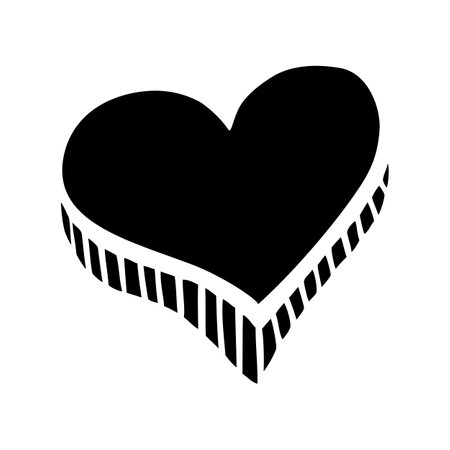 Stylized Heart icon. Vector illustration isolated on white backgroundのイラスト素材
