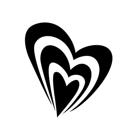 Stylized Heart icon. Vector illustration isolated on white backgroundのイラスト素材