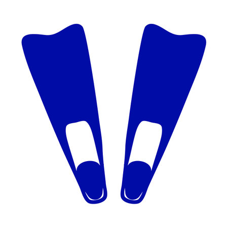 Swimming flippers or diving fins symbolのイラスト素材