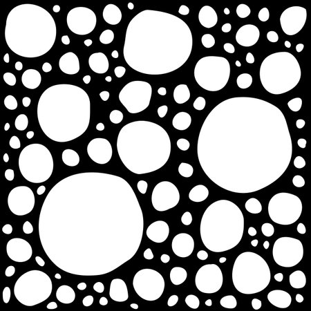 Abstract doodle background with round bubbleのイラスト素材