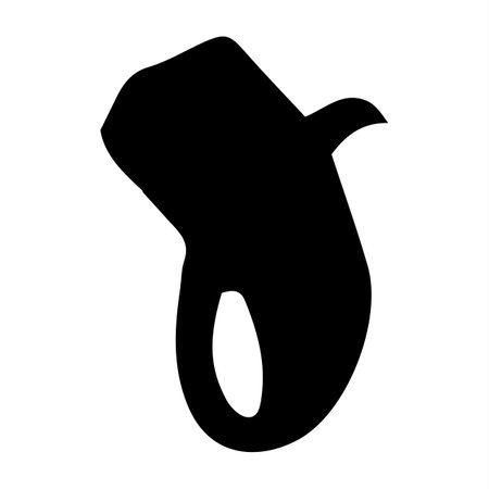 Swirl symbol, hand painted with ink brush, isolated on white background. Vector illustration.のイラスト素材
