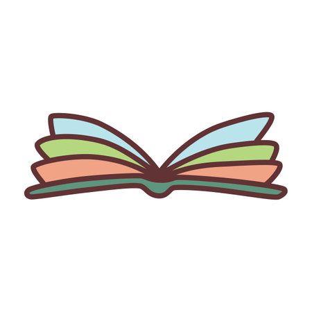 Doodle book icon hand drawn in a modern minimalistic style. Knowledge and education symbol isolated on white background. Vector illustrationのイラスト素材