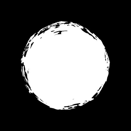 Hand painted ink circleのイラスト素材