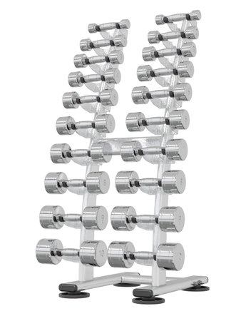 Gym Dumbbell rack, a stand for weightlifting gymの写真素材