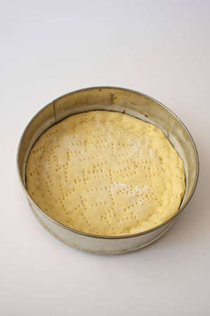 Dough on a pizza.の写真素材