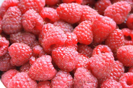 On a photo a raspberry, close up