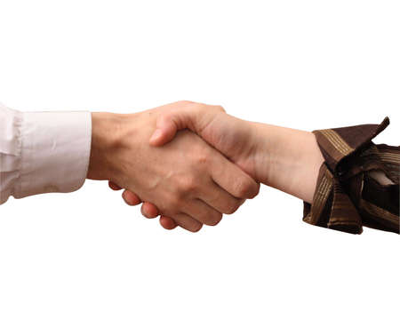 handshake, isolated on  white background