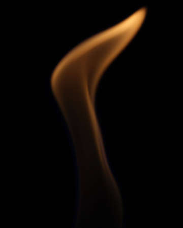 flame isolated against a black backgroundの写真素材