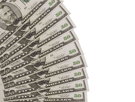 Money on the white backgroundの写真素材