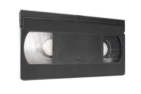 vhs video cassette isolated on white