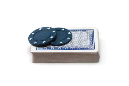 poker chips isolated on white