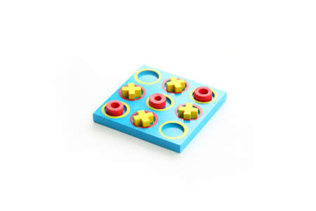 tic-tac-toe isolated on white backgroundの写真素材