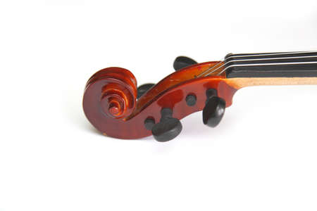 fingerboard violin isolated on white backgroundの写真素材