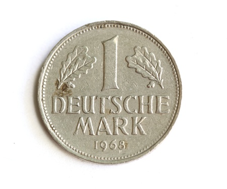 Germany coin isolated on whiteの写真素材