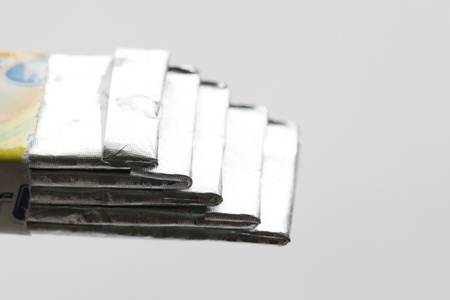 chewing gum isolated on white backgroundの写真素材