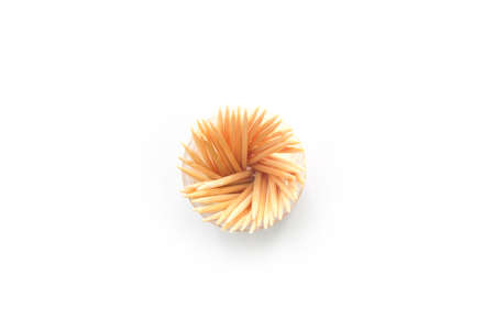 toothpicks isolated on white backgroundの写真素材
