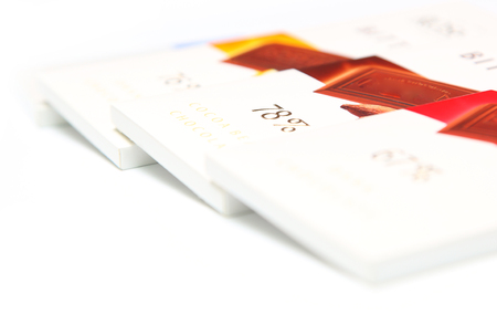 packaging of various kinds of chocolate 78%の写真素材