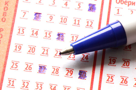 pencil and blank for lotteriesの写真素材