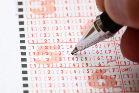 pen and blank for lotteriesの写真素材