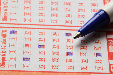 pencil and blank for lotteriesの写真素材