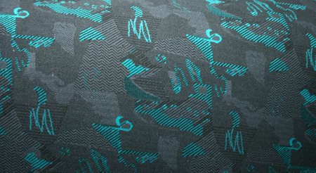 Green fabric with a pattern